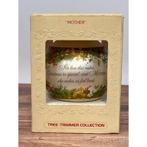 1979 HALLMARK KEEPSAKE ORNAMENT QX251-9 MOTHER GLASS BALL FLOWERS BEAUTIFUL